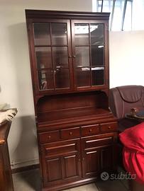 Mobile vetrinetta dispensa Fantoni 80s in ciliegio