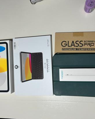 Ipad 10 generazione + tastiera + penna + vetro