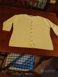 maglia donna giallo paglierino 