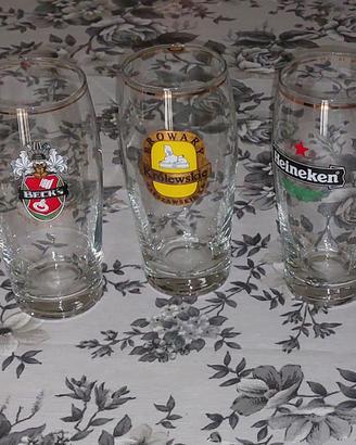 5 BICCHIERI DA BIRRA DA ESPOSIZIONE 