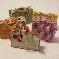 Borsa 100% Juta rivestita a mano