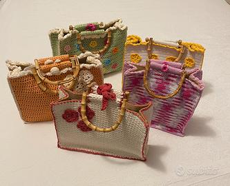 Borsa 100% Juta rivestita a mano