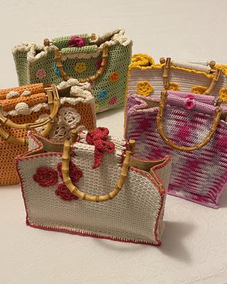 Borsa 100% Juta rivestita a mano