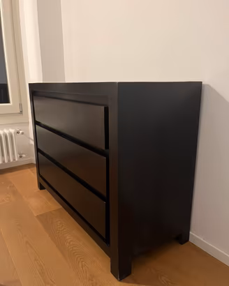 Cassettiera Maisons du Monde-legno massello nero