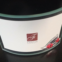 Portafoto in vetro e argento " coccinelle "