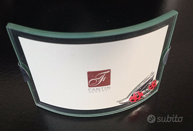 Portafoto in vetro e argento " coccinelle "