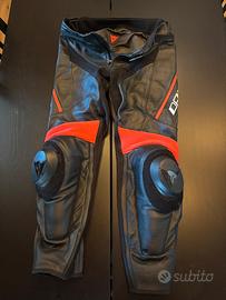 Pantaloni moto in pelle Dainese Delta3 tg 52