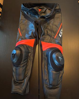 Pantaloni moto in pelle Dainese Delta3 tg 52