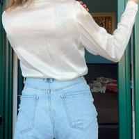 CAMICIA SETA CON STRASS
