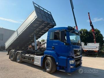 Man TGS 26.480 ribaltabile trilaterale da 6,5 mt.