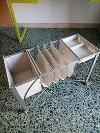 portaoggetti con rotelle