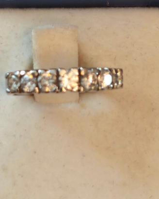 ANELLO RIVIERA IN ORO BIANCO DI BRILLANTI BIANCHI