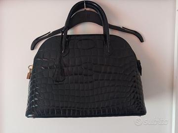 Borsa vintage in vera pelle di coccodrillo 
