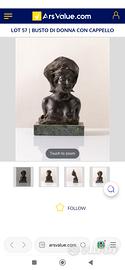 Busto di donna con cappello