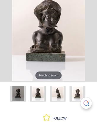 Busto di donna con cappello