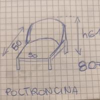 poltroncina in legno massello 