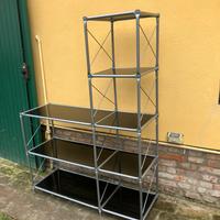 Scaffale in vetro  e metallo