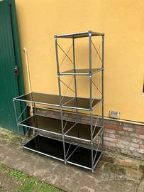 Scaffale in vetro  e metallo
