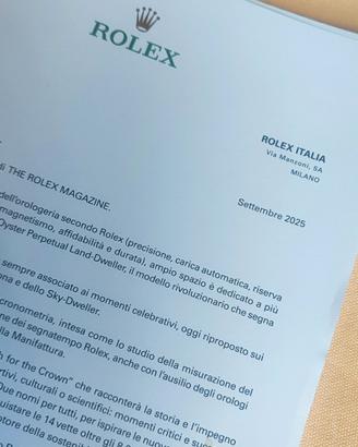 Rolex magazine pubblicazione
