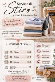 Stiro al mio domicilio