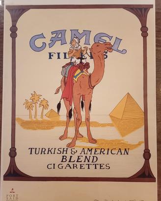 poster pubblicitario Tintin e Milù per Camel
