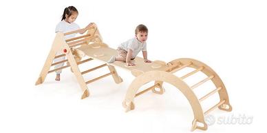 Gioco arrampicata legno bimbi