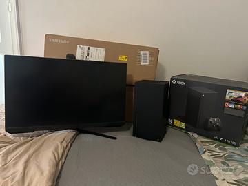 CONSOLE XBOX SERIE X 1TB piu monitor samsung 165