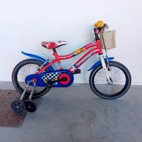 Bicicletta bimbo 14" con rotelle