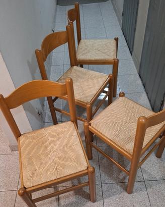 4 sedie in legno 