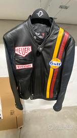 Giubbino moto in pelle