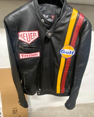 Giubbino moto in pelle