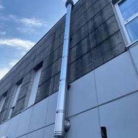 Canna fumaria esterna in acciaio inossidabile.