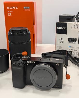 Sony a6000 kit 16-50+55-210+ Samyang 75+ 2batterie