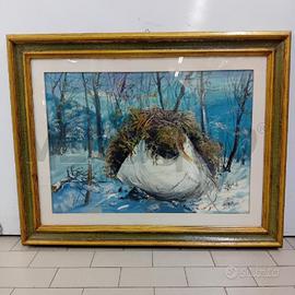 QUADRO D'AUTORE PIAZZO IL TELO DI FORAGGIO