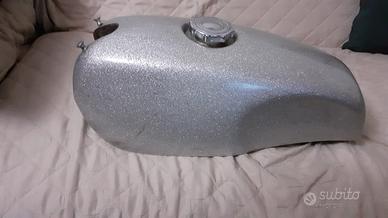 Serbatoio fibra moto silver metal flake