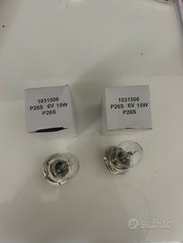 2pezzi lamoada fari p26s 6v 15w