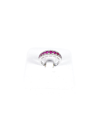 Anello vera rubini e diamanti