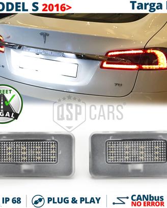 Placchette Luci TARGA LED PER TESLA Model S CANbus