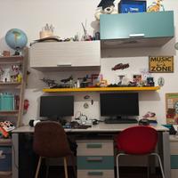 Cameretta ragazzi con cabina armadio