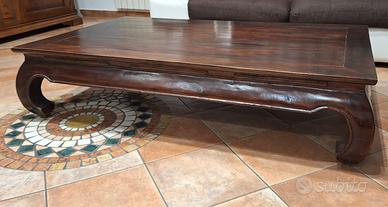 Tavolino basso da salotto stile etnico