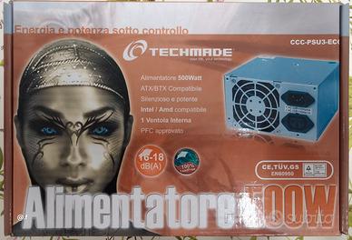 Alimentatore PC desktop ATX-500 P4  Techmade-nuovo