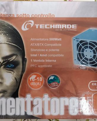 Alimentatore PC desktop ATX-500 P4  Techmade-nuovo