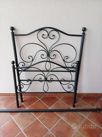 letto singolo in ferro battuto nero 