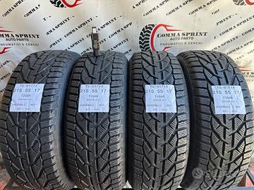 4 PNEUMATICI 215/55 R17 TIGAR INVERNALI 90%