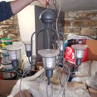 Lampadario color piombo