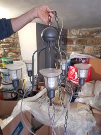 Lampadario color piombo