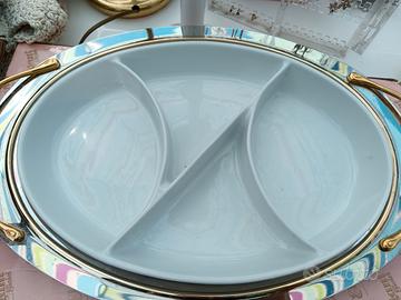 antipastiera placcato oro 