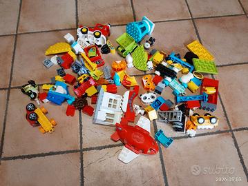 lego Duplo misto treno animali aeroporto pompieri