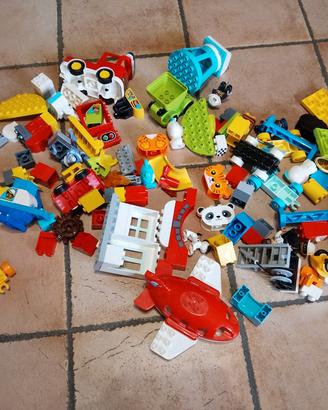 lego Duplo misto treno animali aeroporto pompieri