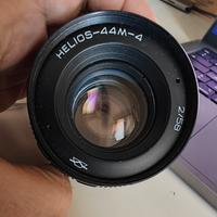 Helios 58mm F2 lente m42 swirly bokeh